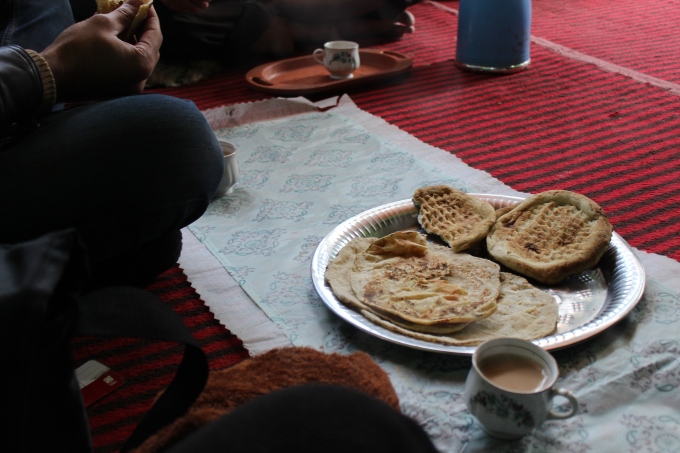 Tea and Kashmiri bread 